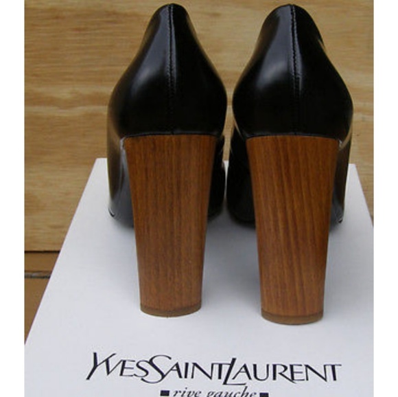 New Yves Saint Laurent sz 39/8.5 black pumps w/box - Picture 6 of 7